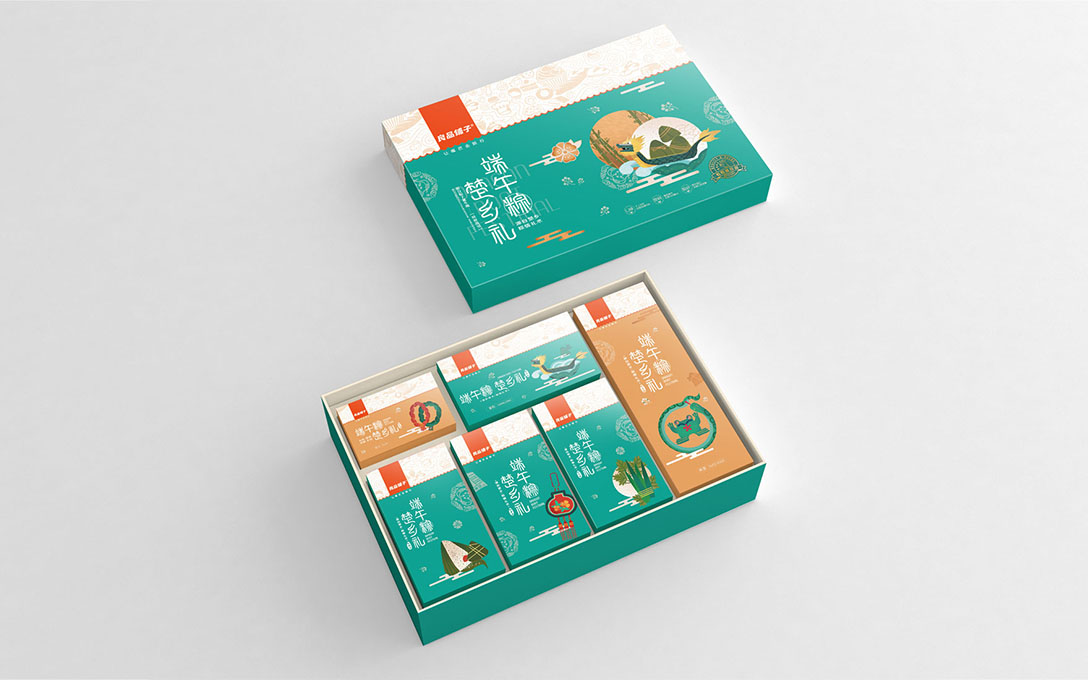 简约中国风粽子包装盒